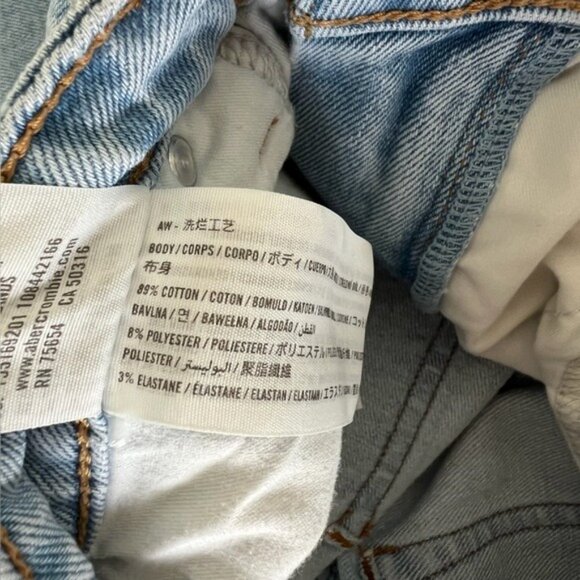 Abercrombie & Fitch Light Blue Distressed Curve Love Skinny Jeans - Picture 5 of 6